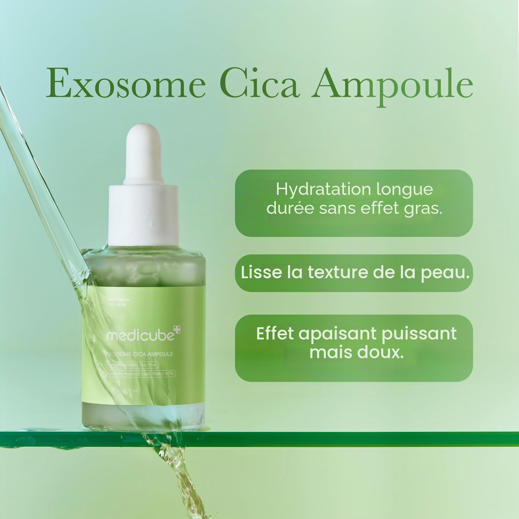 Medicube Super Cica Exosome Ampoule CICA Tea Tree sérum 30 ml apaisant