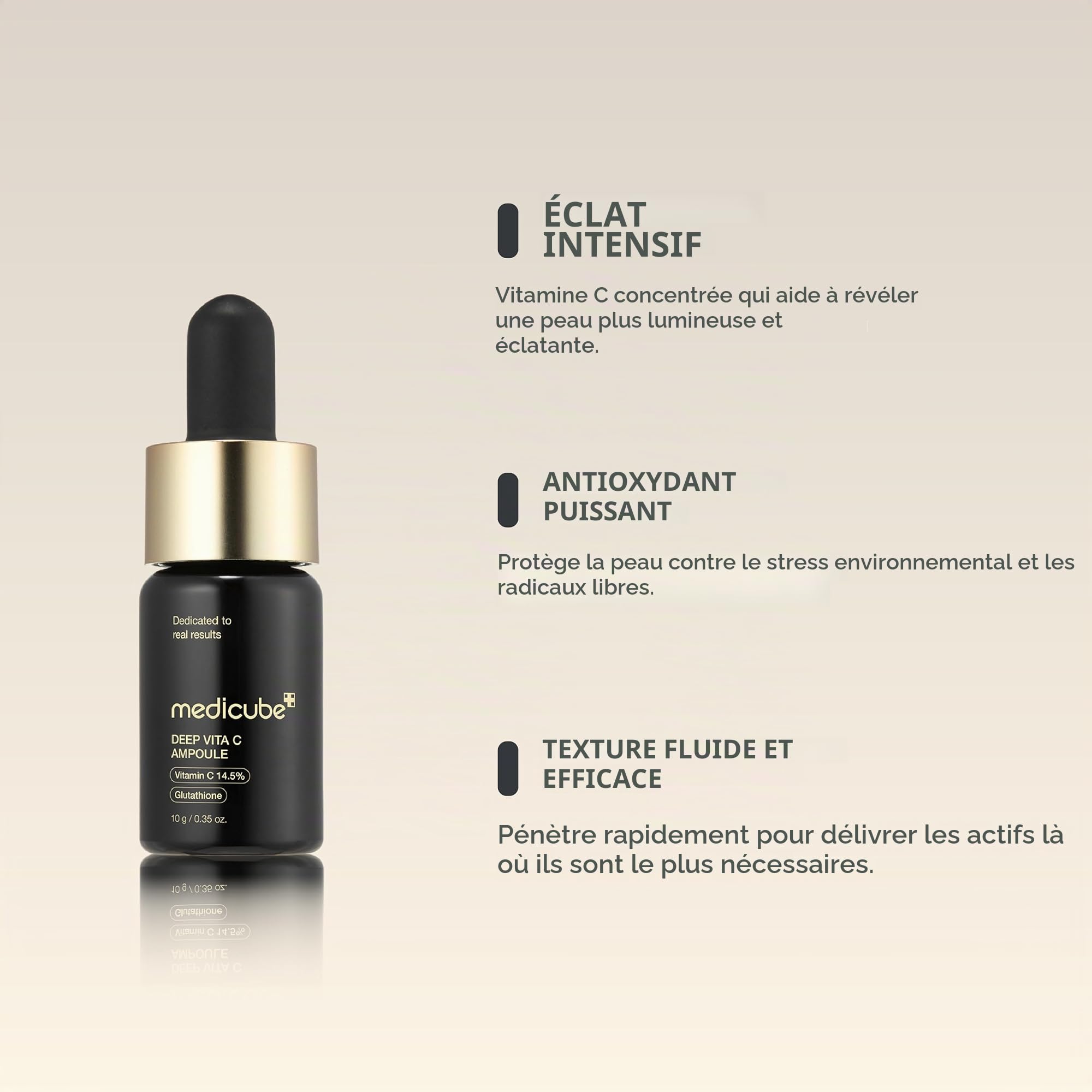 MEDICUBE Deep Vita C Ampoule 14.5% sérum visage 30g éclat