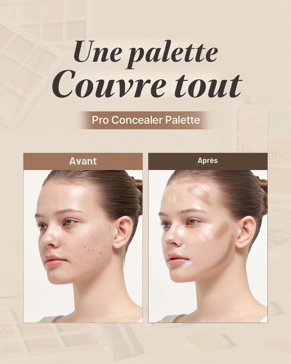 Dasique Base Pro Concealer Palette 01 correcteur 3 teintes