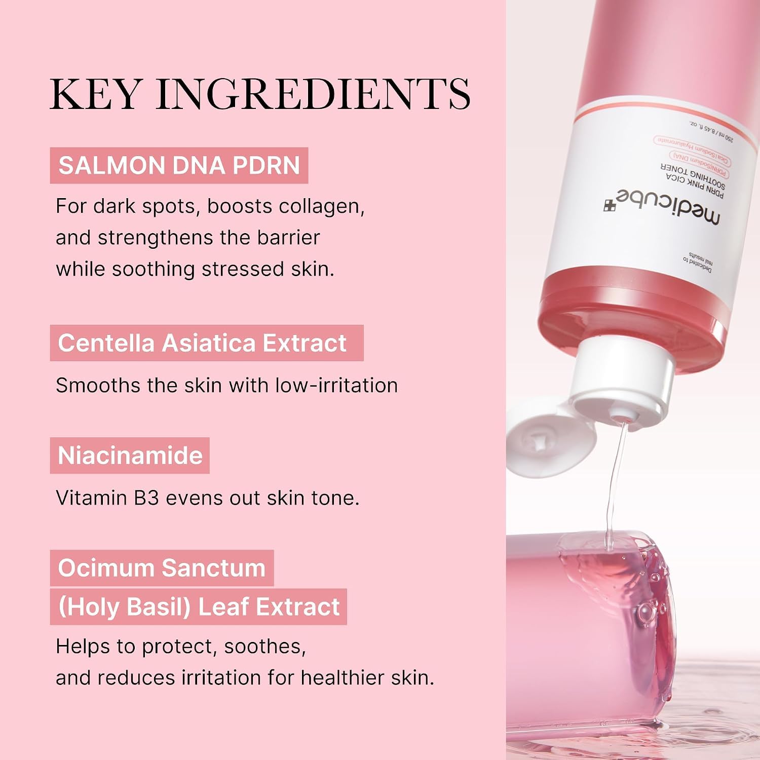 Medicube PDRN Pink lotion tonique Watery ADN saumon sensible