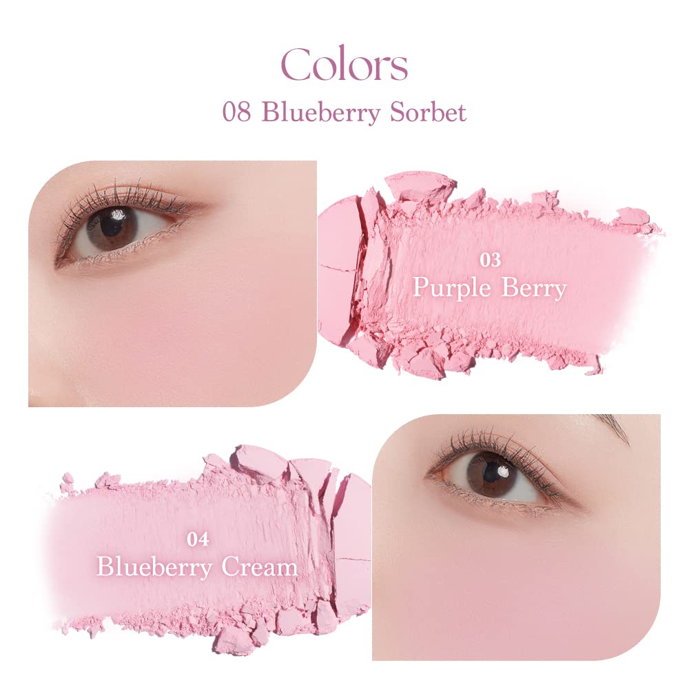 Dasique Mood Cheek 08 Bleuberry Sorbet blush poudre palette rosé