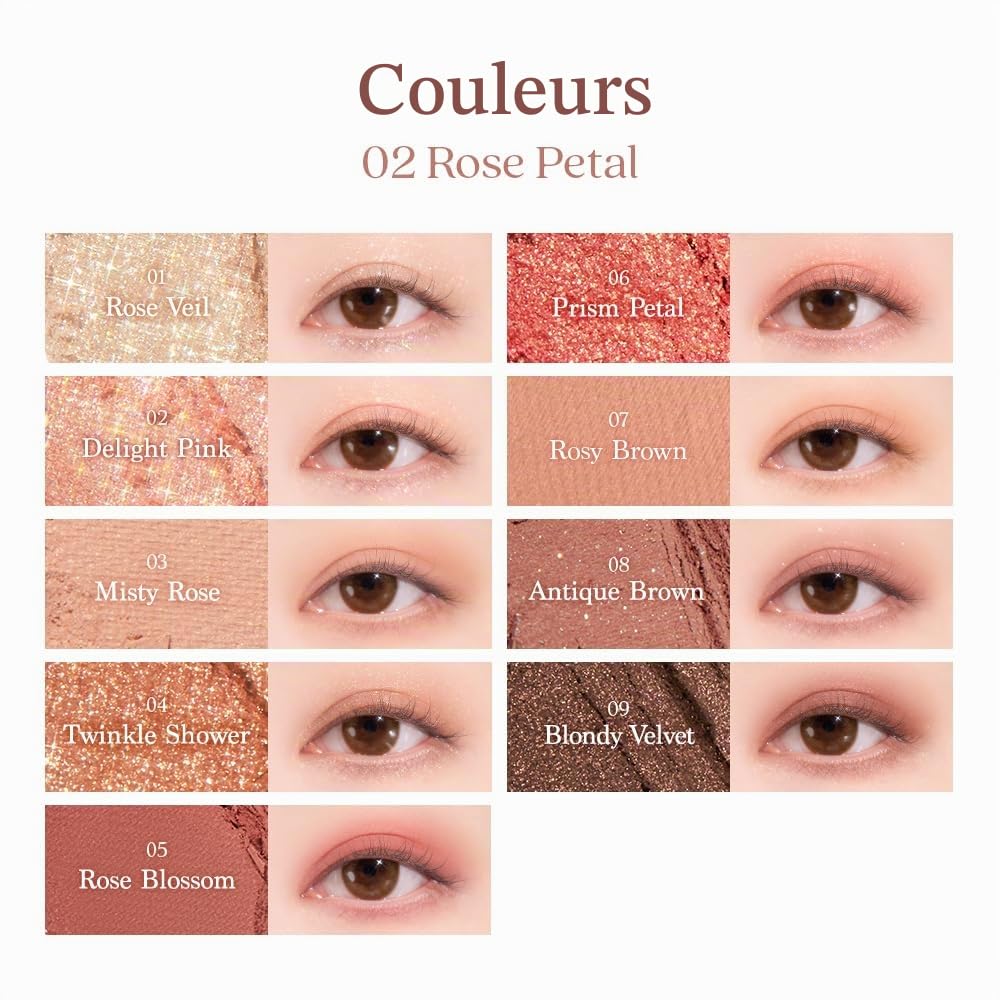 Dasique Eye Palette 02 Rose Petal Fard Paupières 9 Teintes