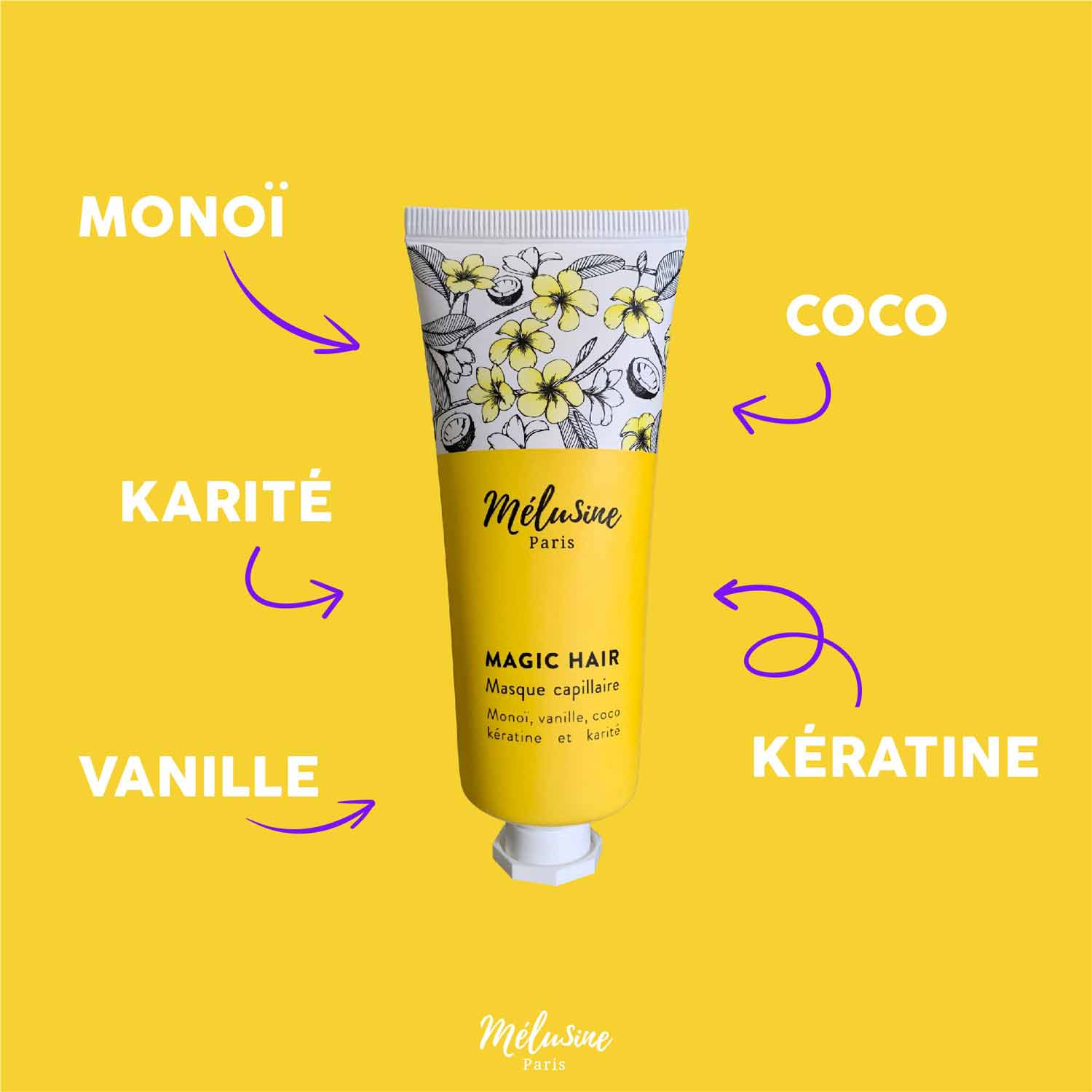 Mélusine Monoï Magic Hair masque capillaire monoï