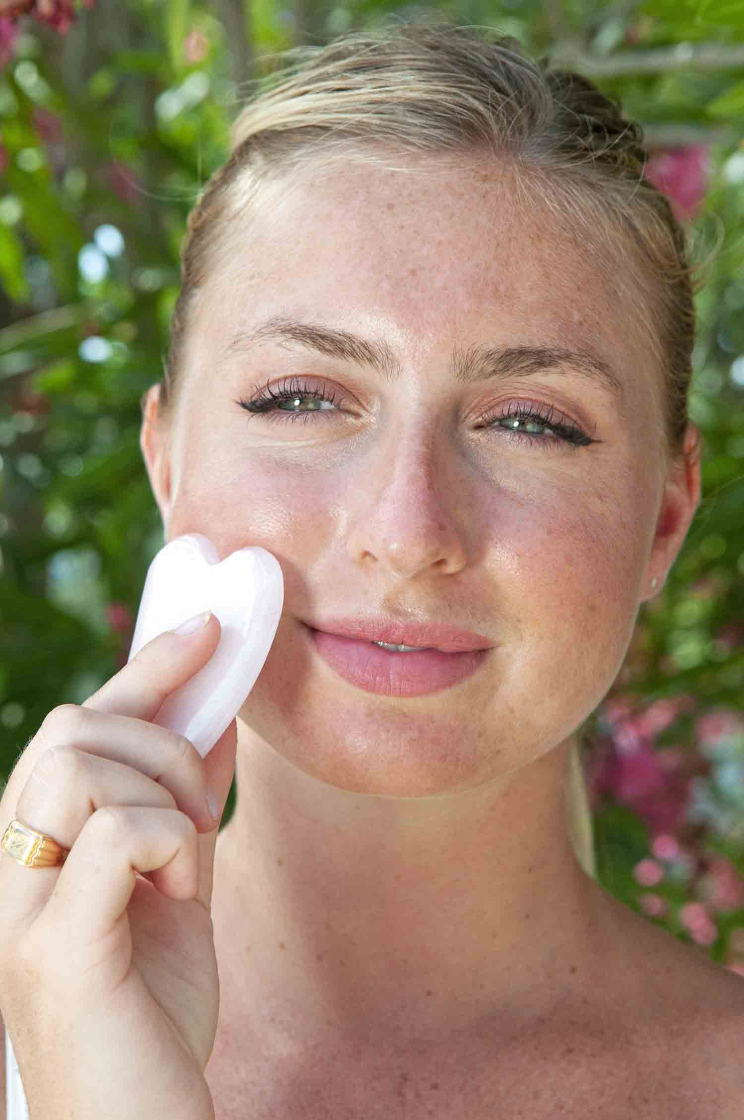 Mélusine Accessoires Gua Sha Quartz Rose gua sha visage