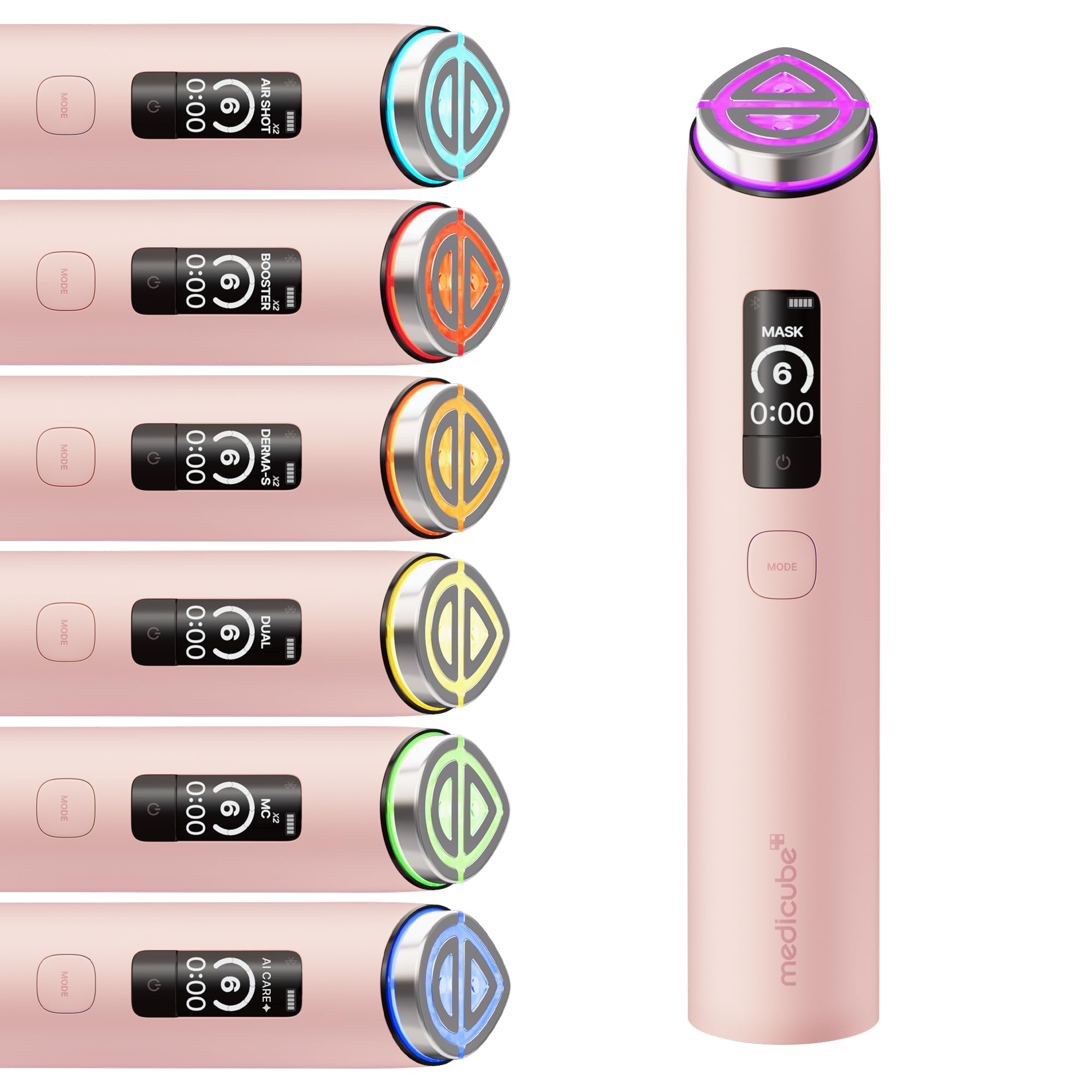 Medicube AGE-R Booster Pro X2 appareil visage 7-en-1 rose éclat