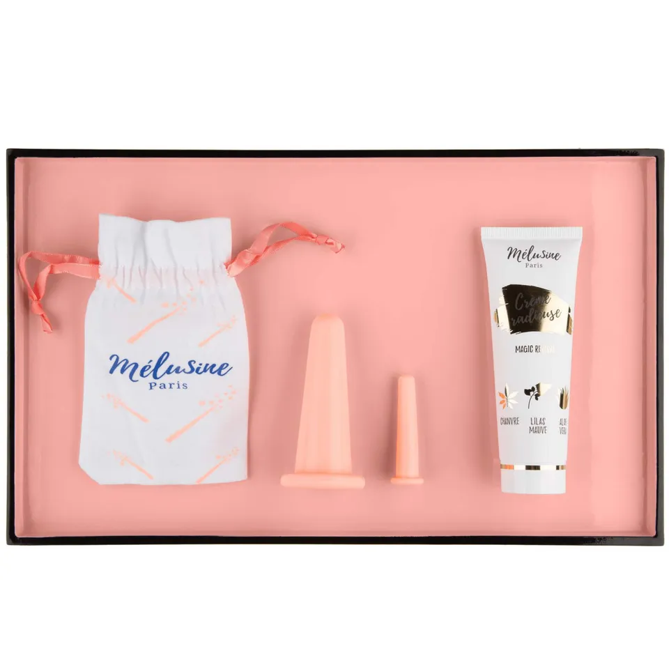 Mélusine Coffrets Ventouses chanvre anti-cellulite + Crème 50mL