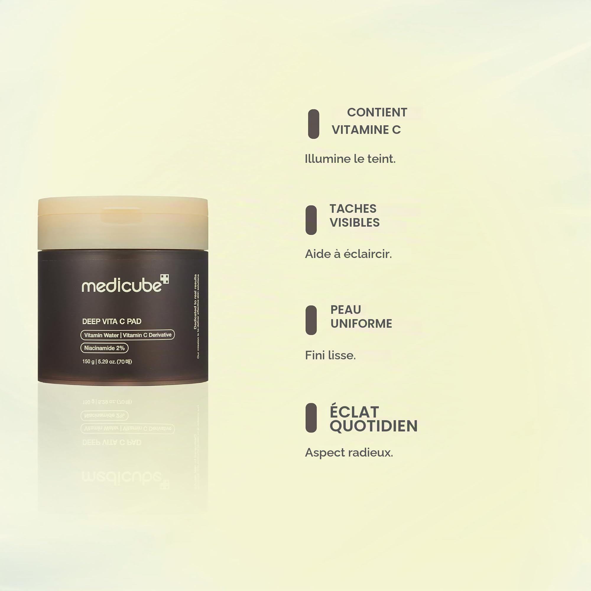Medicube Deep Vita C Pad disques éclat vitamine C x70 taches