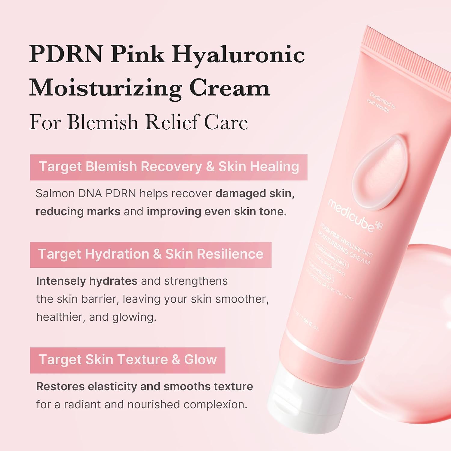 Medicube PDRN Pink crème hydratante ADN saumon hyaluron