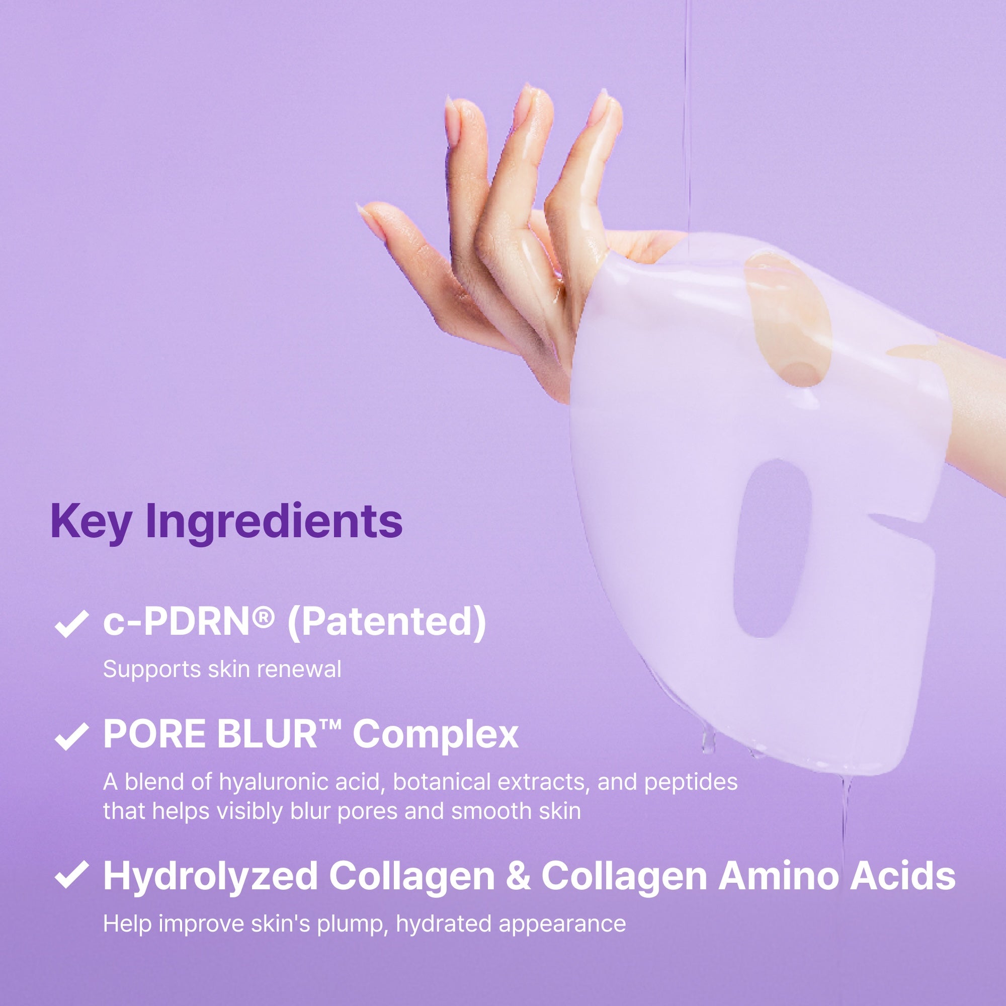 Rejuran Masks masque visage gel pores 5 pièces fermeté