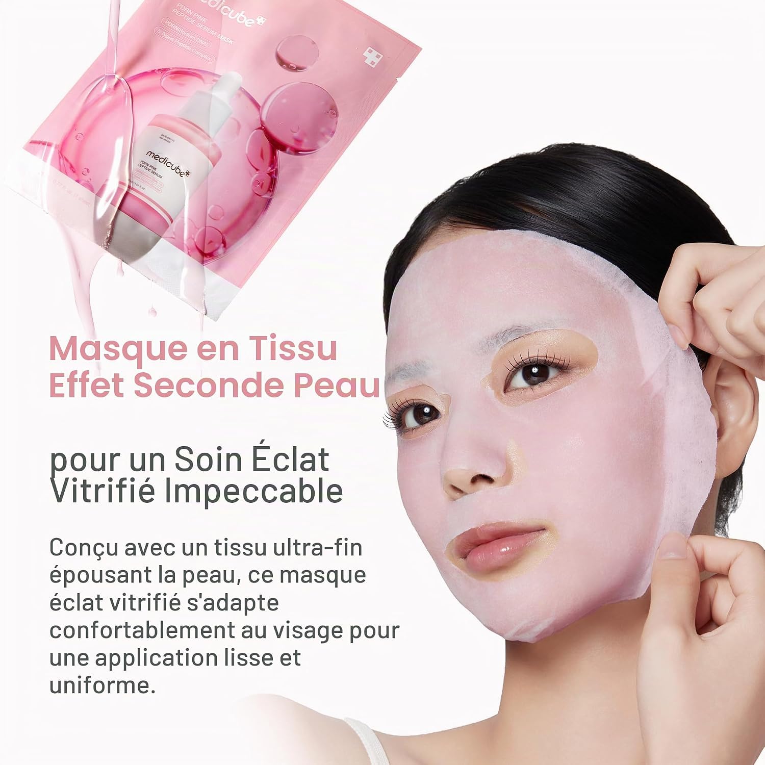 Medicube PDRN Pink Peptide masque tissu éclat 6x23ml