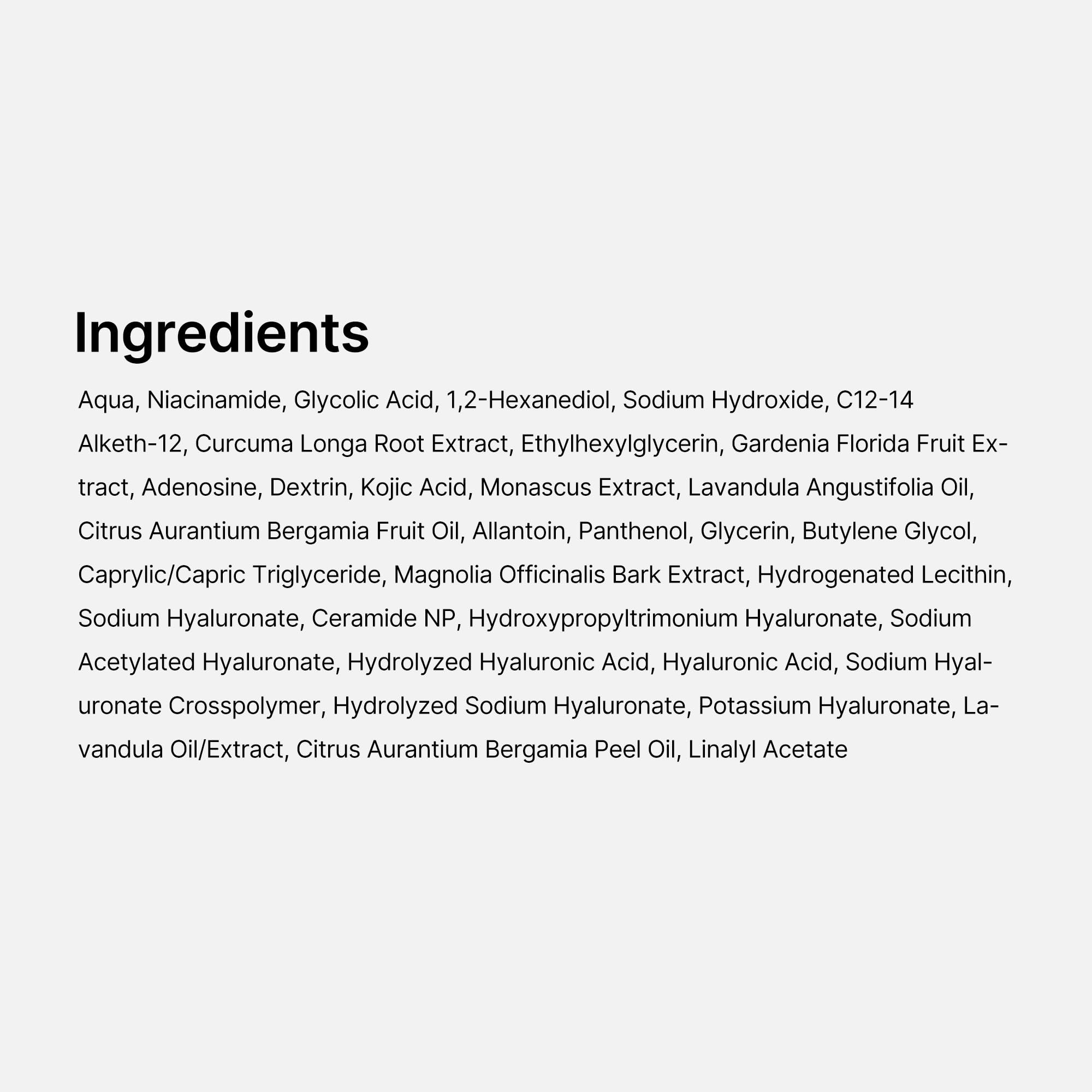Medicube Kojic Acid tonique visage corps curcuma éclat