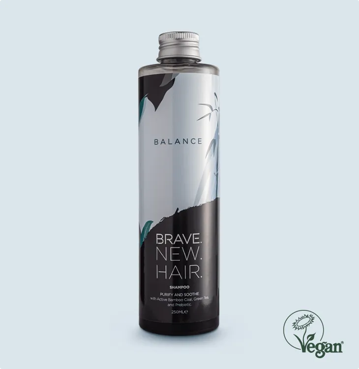 Brave New Hair Balance shampoing cuir gras charbon bambou
