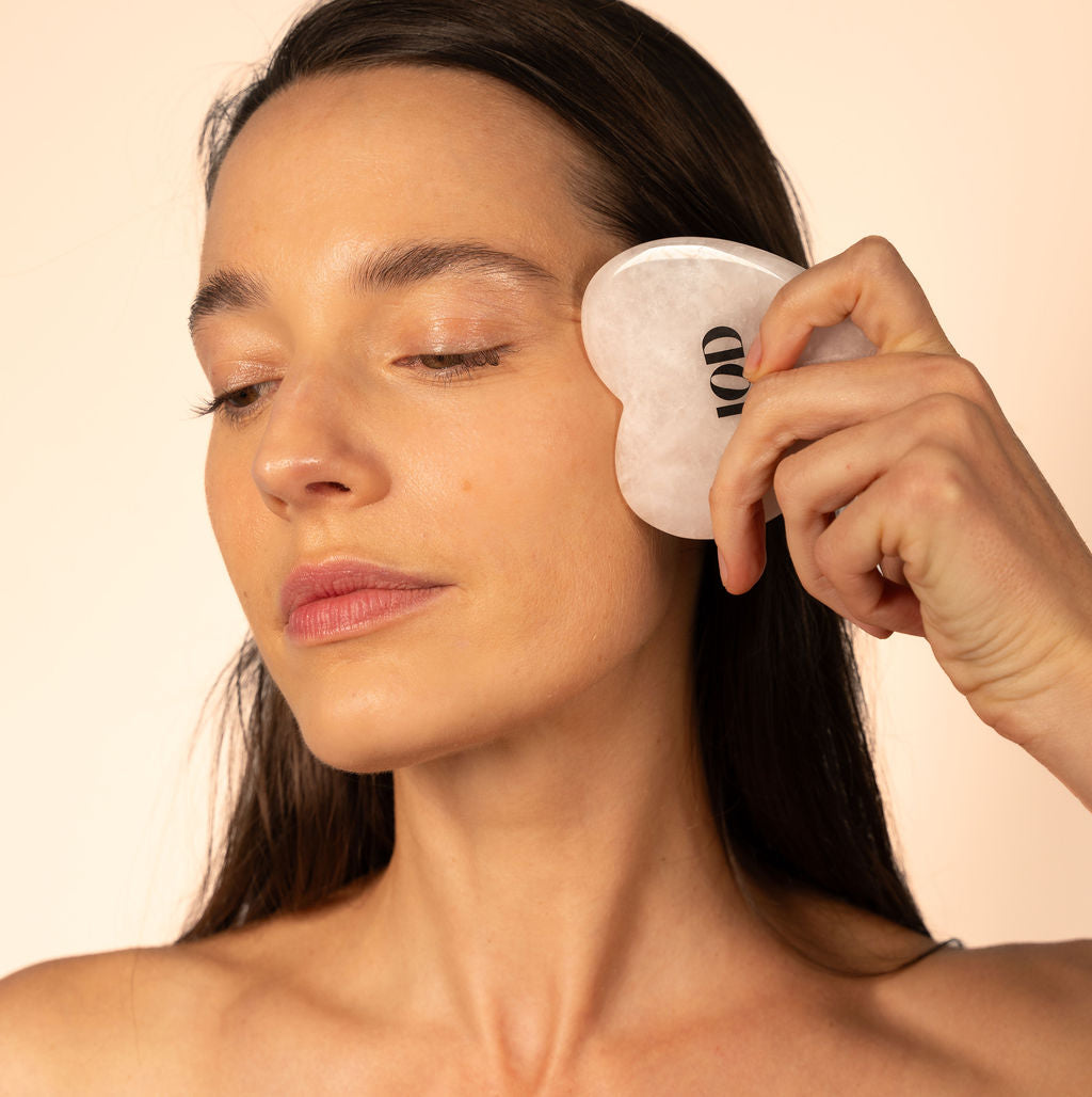 JOD Soins Experts Cœur de Pierre Gua Sha Quartz Rose